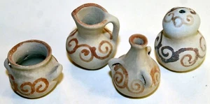 Lot of 4 miniature pottery from Veracruz, Mexico-Alfareria - Picture 1 of 2