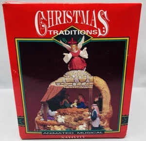 Vtg 1993 Christmas Traditions Animated Musical Nativity Matrix Industries - Picture 1 of 18