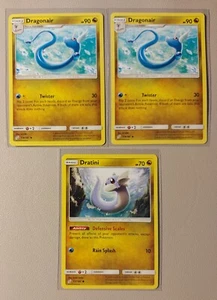 Dratini 117/181 & 2x Dragonair 118/181 Pokemon card SM Team Up NM - Bild 1 von 1