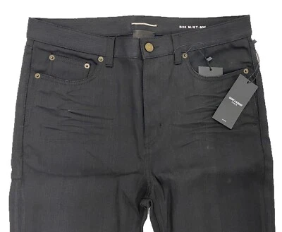 Saint Laurent Black Straight Jeans Size 33 Made in Italy - Image 1 of 4