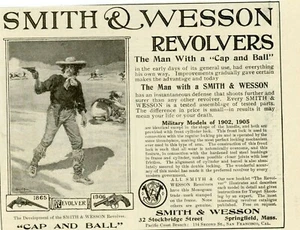 Vintage Ad Print Smith & Wesson Revolver Guns , 1906,  4.75 x 3.75 - Picture 1 of 2
