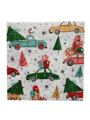 Christmas Cars Trucks 16 Ct Luncheon Napkins - Image 1 of 2