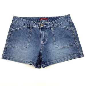 Vintage 90s Y2K Union Bay Stretch Med. Wash Mid Rise Denim Shorts Jr 9 29x3.5" - Bild 1 von 11
