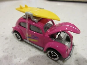 Majorette Volkswagen Beetle Surf Rider Pink Diecast Toy Car - Picture 1 of 7