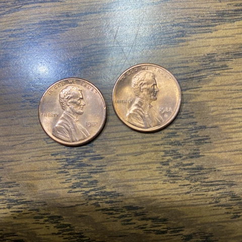 1988- P & D  Sm & Lrg Dates AU Condition Wide AM Lincoln Cent Free Ship Cover