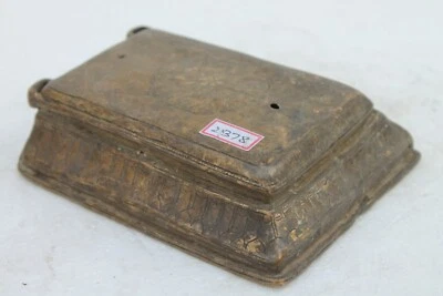 Antique Old Handcrafted Brass Religious Holy Puja Stand Bajot Rich Patina NH2378 - Image 1 of 4