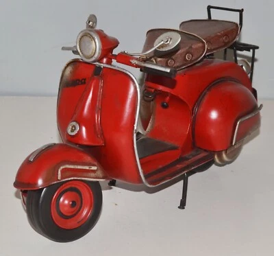 Blechmodell Roller Nostalgie Modellauto Oldtimer Vespa Motorroller Blech L 32 cm - Bild 1 von 4