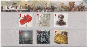GB Presentation Pack 501 LA GRAN GUERRA PRIMER MUNDO 1914 2014 MNH SG 3626-3631 - Imagen 1 de 1