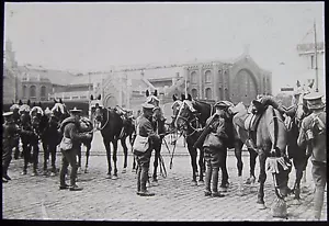 Glass Magic Lantern Slide BOULOGNE BRITISH EXPEDITIONARY FORCES WW1 PHOTO HORSE - Picture 1 of 2