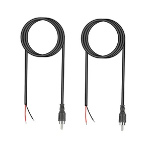 2Pcs 1m RCA Male Plug to Bare Wire Open End Pigtail Audio Speaker HDTV Cable - Picture 1 of 8