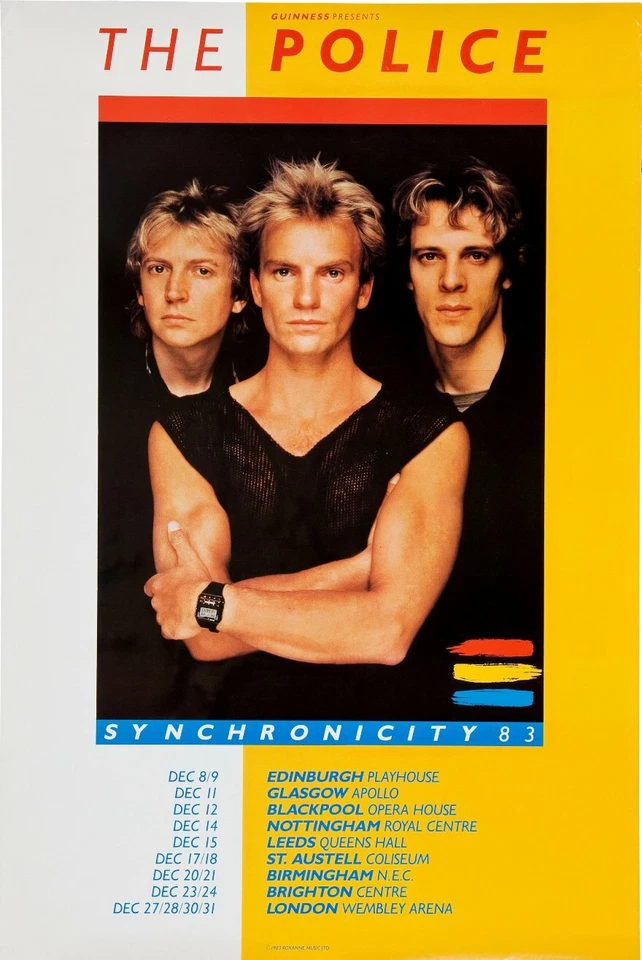 THE POLICE concert poster, UK tour/ Sting / Reproduction / vintage music posters - Image 1 of 1