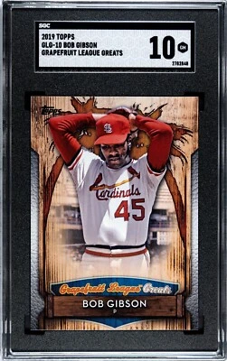 2019 Topps #10 Bob Gibson Grapefruit League Greats SGC 10 GEM MINT - Image 1 of 2