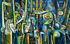 Wifredo Lam Art After Cuban Master Painting Acrylic Contemporary Decorative 