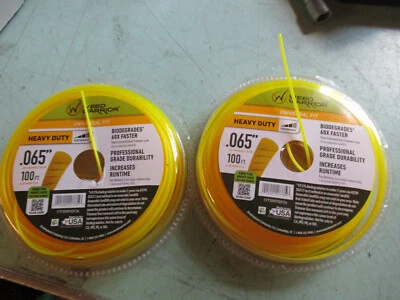 PACK DE 2 LÍNEAS RECORTADORAS PRENSADAS DE ALTA RESISTENCIA WEED WARRIOR .065 X 100' LONGITUD S11 Foto 1 de 2