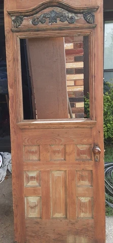 Antique Vintage Old Interior Front Wooden Door--Local pickup only!!! Cover