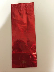 1000 Teetüten Tüten für Tee 100g  Blockbeutel rot  Geschenktüte  Teeverpackung  - Bild 1 von 1