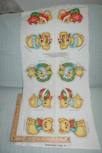 Frühlings Vintage Stoff Panel Urlaub 7471 Ornamente Hase + Baumwolle schneller Versand - Bild 1 von 3