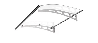 SCHARTEC Aluminium Vordach gewölbt als Haustürvordach Haustür Überdachung 150 cm - Bild 1 von 4