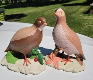 Holland Molde QUAIL Estatuillas Hombre y Mujer Cerámica Pájaro Set Pintado a Mano De Colección - Imagen 1 de 12