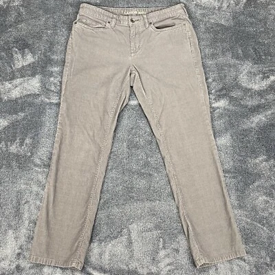 Lands' End Womens Corduroy Mid Rise Straight Jeans Petite Size 6 Gray Pants - Image 1 of 4