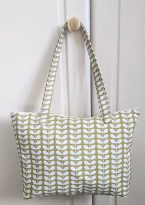 Orla Kiely Olive Stem Zippered Tote/handbag - Picture 1 of 3