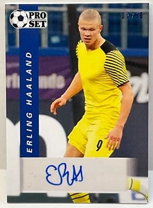 2022 LEAF PRO SET ERLING HAALAND AUTO #/50 MANCHESTER CITY #07/50 NORWAY - Picture 1 of 2