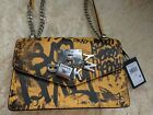 Dkny Elissa Small Flap Crossbody Cow Leather Msrp $178 Dad Yellow W Dustbag Nwt