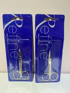 NEW 2x Refine Nail Scissors Cuticle Nail Care Curved Nipper Made in Italy - Bild 1 von 2