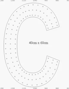Crafting Wreath template C shape - Picture 1 of 12
