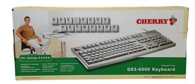 Sealed Cherry G83-6000 QWERTY PS/2 Wired Keyboard G83-6105LPQGB-0 NTK Technology - Image 1 of 2