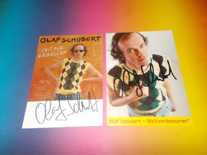 2 x Olaf Schubert Comedy signed signiert autograph Autogramm auf Autogrammkarte - Bild 1 von 1