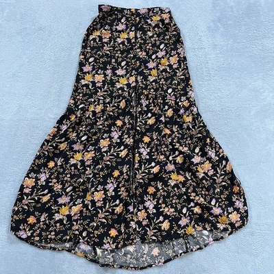 Maxi Falda American Eagle Para Mujer 0 Floral Abertura Botón Frontal Boho Hippie Festival Foto 1 de 4