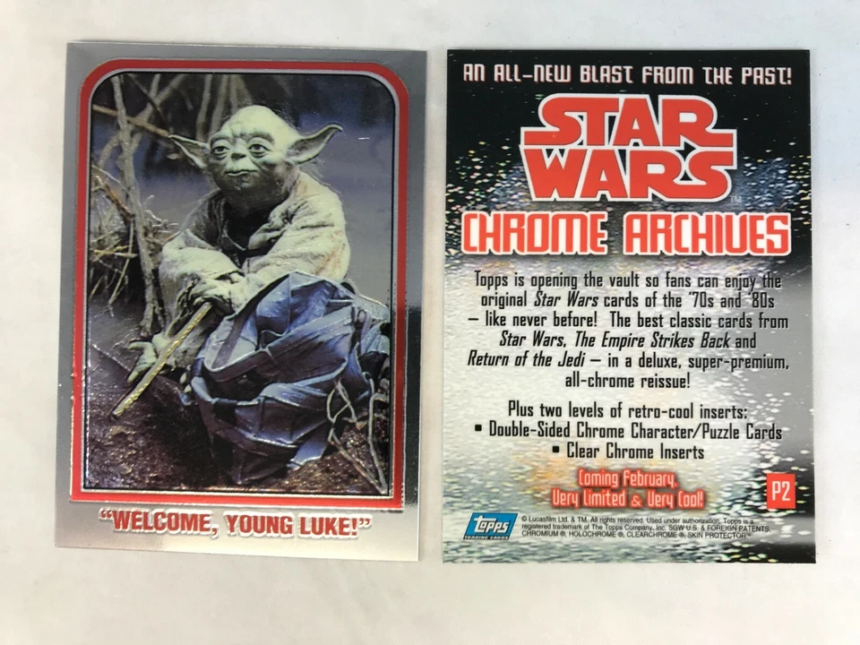 Star Wars Chrome Archives - Welcome young Luke! Yoda - Card Promo # P2 1999 - NM - Image 1 of 1