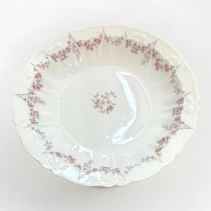 Antique Carl Tielsch Germany early 1900s, Bowl, Fluted Scalloped Edges Roses - Picture 1 of 7