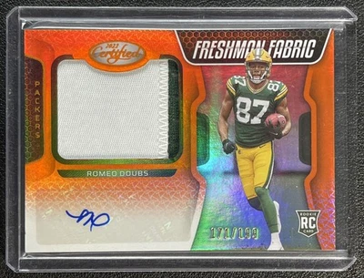 ROMEO DOUBS 2022 PANINI CERTIFIED #234 ROOKIE MIRROR ORANGE PATCH AUTO 171/199 - Image 1 of 2