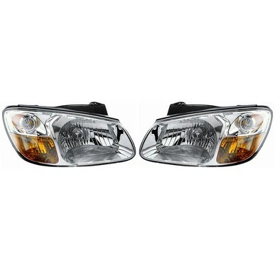 PAIR OF HALOGEN HEADLIGHTS FOR SEDAN KIA SPECTRA SX EX LX 2007 2008 2009 - Image 1 of 2