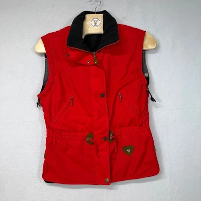 Chaleco de esquí reversible Obermeyer Incognito rojo negro polar Edelweiss Alpine Y2K Foto 1 de 4
