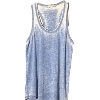 Tryst Racerback Blue/White Tie Dyed Tank Top, Size Small - Image 1 of 4