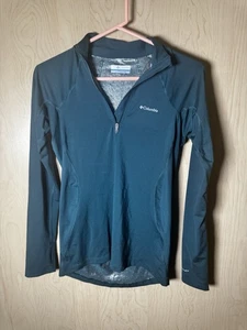 Columbia Omni-Heat Quarter Zip Pullover Women’s Size S/P Teal Long Sleeve Top - Picture 1 of 3