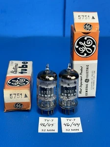 MATCHED PAIR NOS GE 5 STAR 5751 RÖHREN AUS EINEM TEILGEHÄUSE (12AX7 ECC83) - Bild 1 von 10