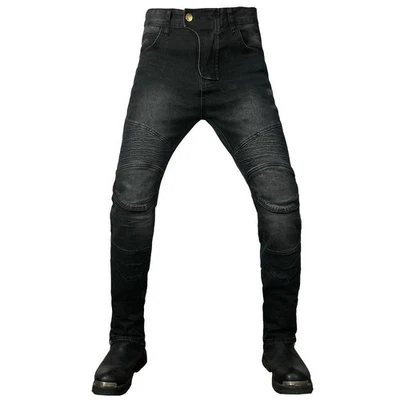 Motorcycle Jeans Mens Racing Women Retro Straight Anti-drop Riding Casual Pants - Image 1 of 4