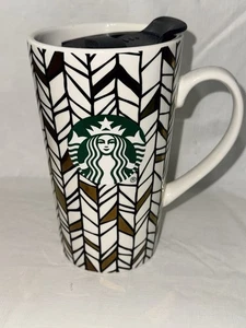 Starbucks Coffee Company Geo Tazza Alta Metallizzata Oro 14 oz Multi - Foto 1 di 4