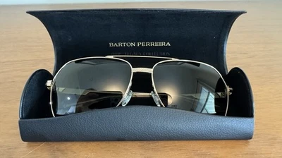 Óculos de sol Barton Perreira 007 Avtak -SMT designer dourado/prata - Imagem 1 de 4