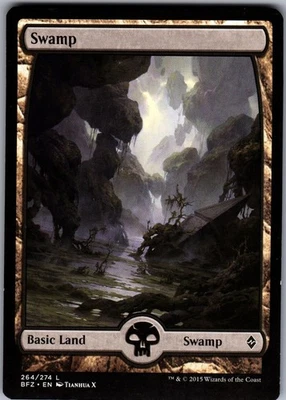 MTG Swamp (264) - Full Art Battle for Zendikar Regular NM - Image 1 of 2