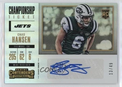 2017 Panini Contenders Championship Ticket /49 Chad Hansen #275 Rookie Auto RC - Image 1 of 2