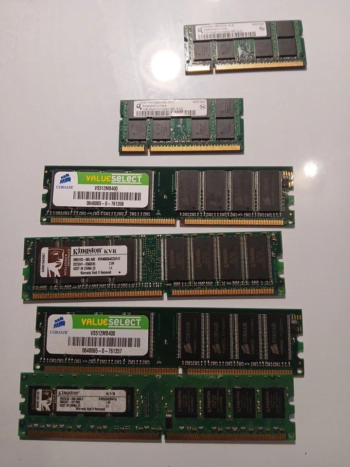 Lot Of 6 Ddr2 Ram Memory - Image 1 of 4