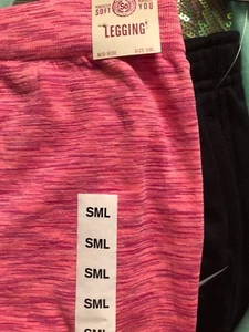 NWT So Authentic American Heritage Girls Pink Leggings Size Small Pink - Picture 1 of 3