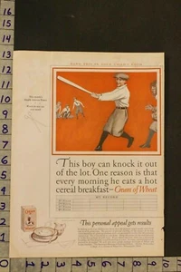1927 SPORT BASEBALL ATHLETE FOOD C.O.W BREAKFAST NUTRITION KITCHEN DECOR AD SG82 - Bild 1 von 1