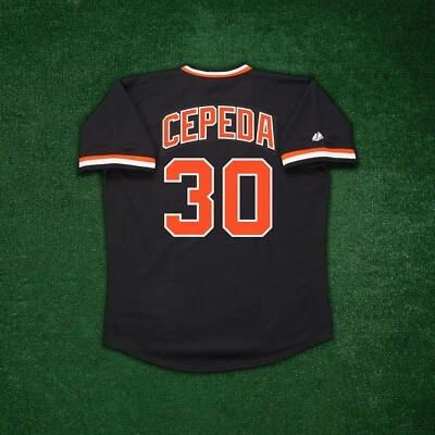 Orlando Cepeda 1982 San Francisco Giants Cooperstown Men's Road Black Jersey - Image 1 of 4