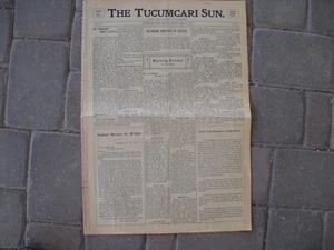 THE  TUCUMCARI SUN Feb 23 1912 New Mexico Original Newspaper - Bild 1 von 6